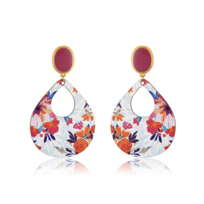 Finely made rosewood and colorful, these beautiful drop and dangle earrings will give any ensemble a fresh and delightful look.