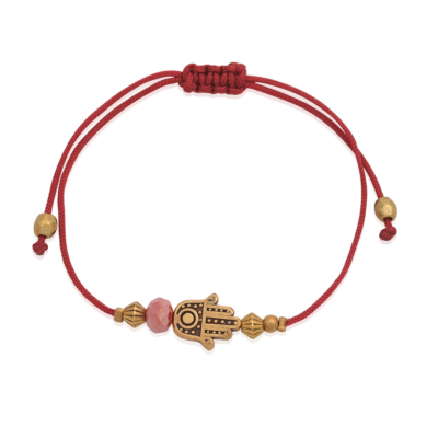 Simple and neat, this is a powerful talisman bracelet against all evil. The Hamsa hands are a symbol of protection, luck, fertility and health.