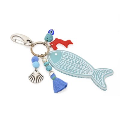 The Greek summer inspires these unique keychains. Remember when we were kids running along the beach looking for goodies from the sea? Nowadays, it's not very ethical to pick up anything from the beach, so here you go! With these cute little charms, you've got them all in one place!